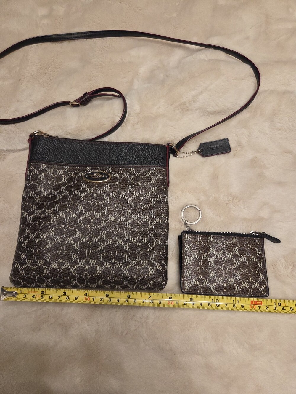 Coach Brown Signature Crossbody with Coin Pouch - Picture 10 of 11